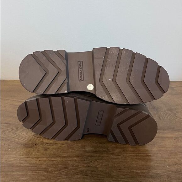 Vince Camuto Womens Neframes Zipper Block Heel Ankle Boots grey brown US 9.5 - Picture 6 of 7